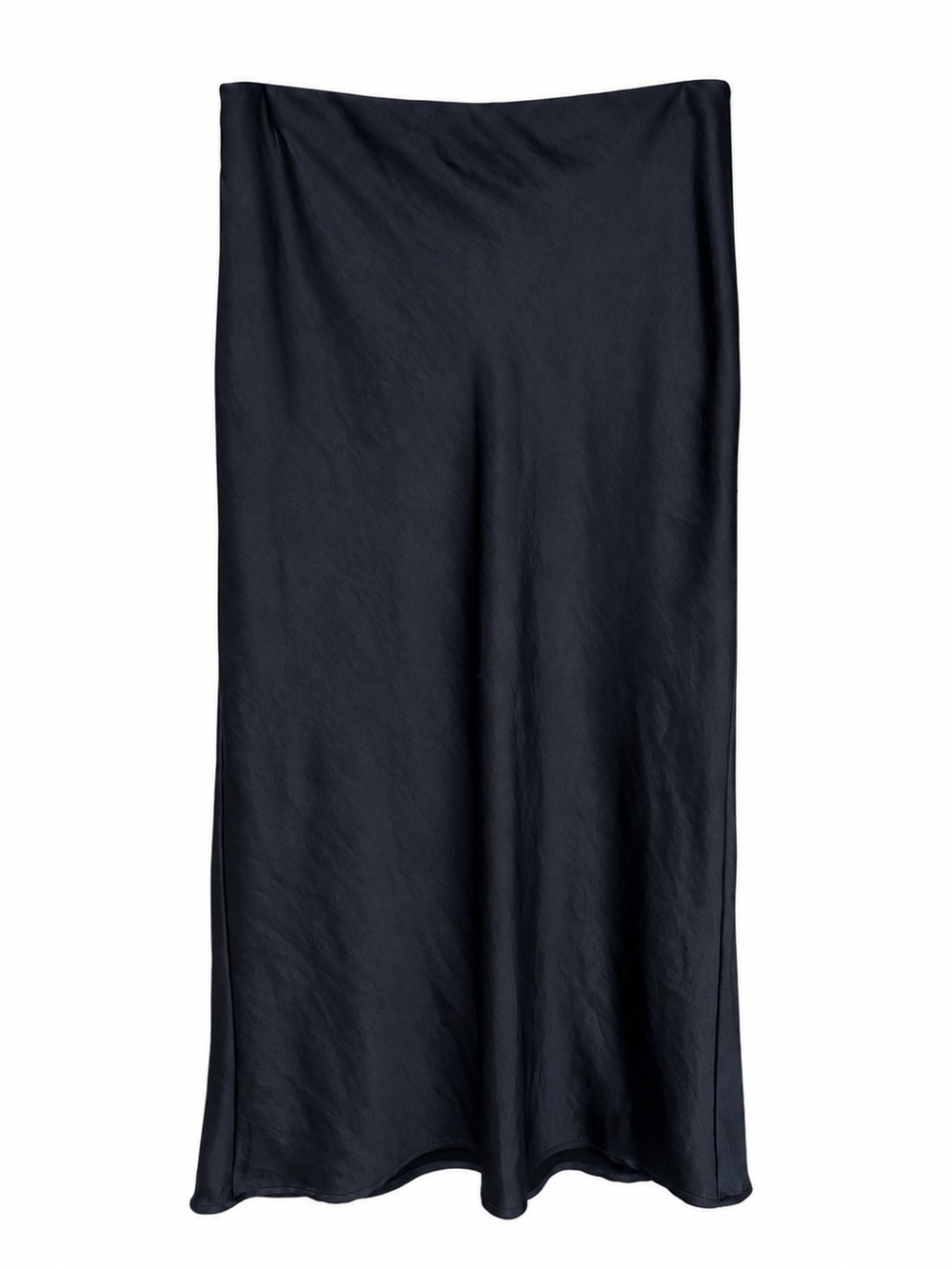 LC Lauren Conrad Black Satin Maxi Slip Skirt